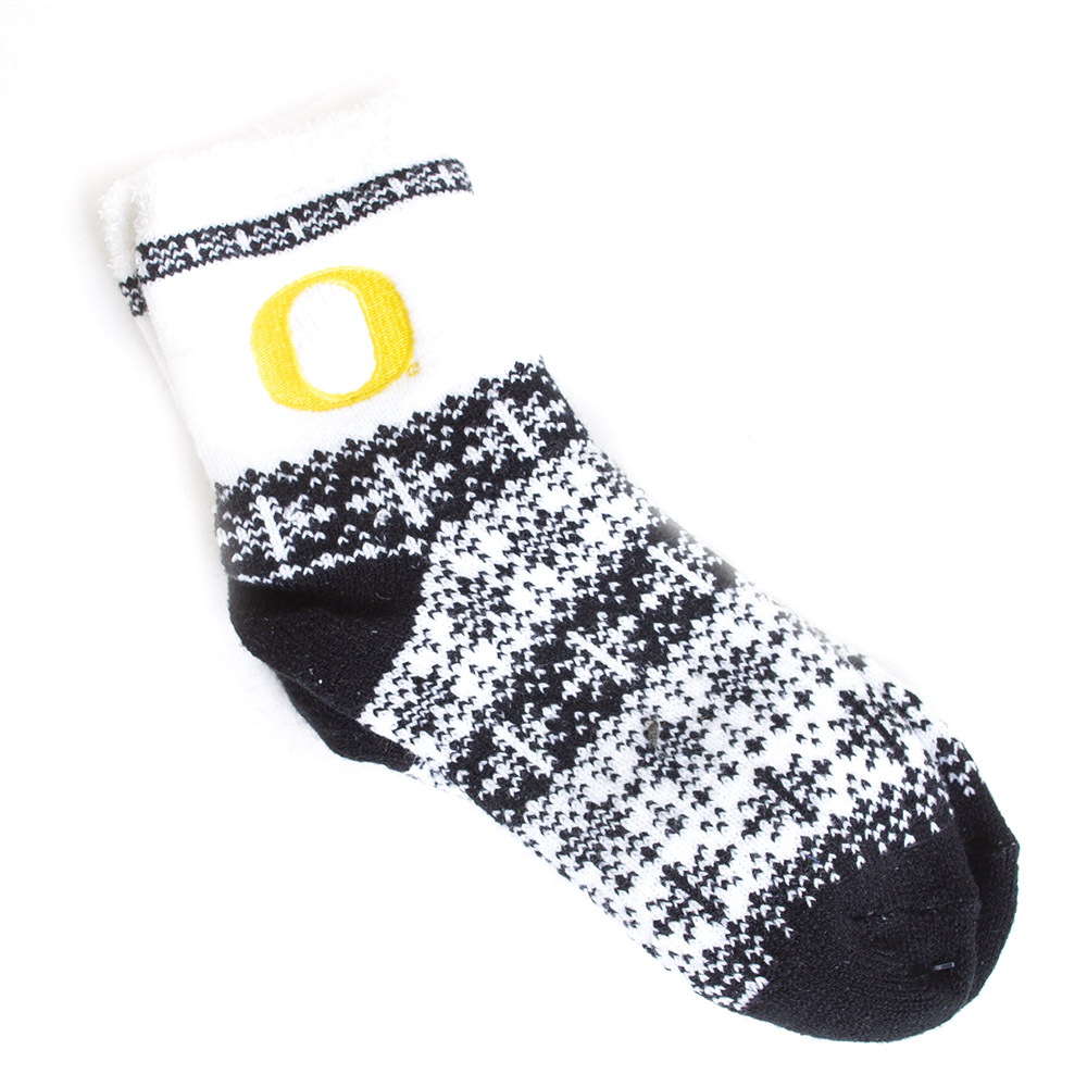 Classic Oregon O, Zoozatz, Black, Novelty, Accessories, Women, Christmas pattern, Sock, 692343